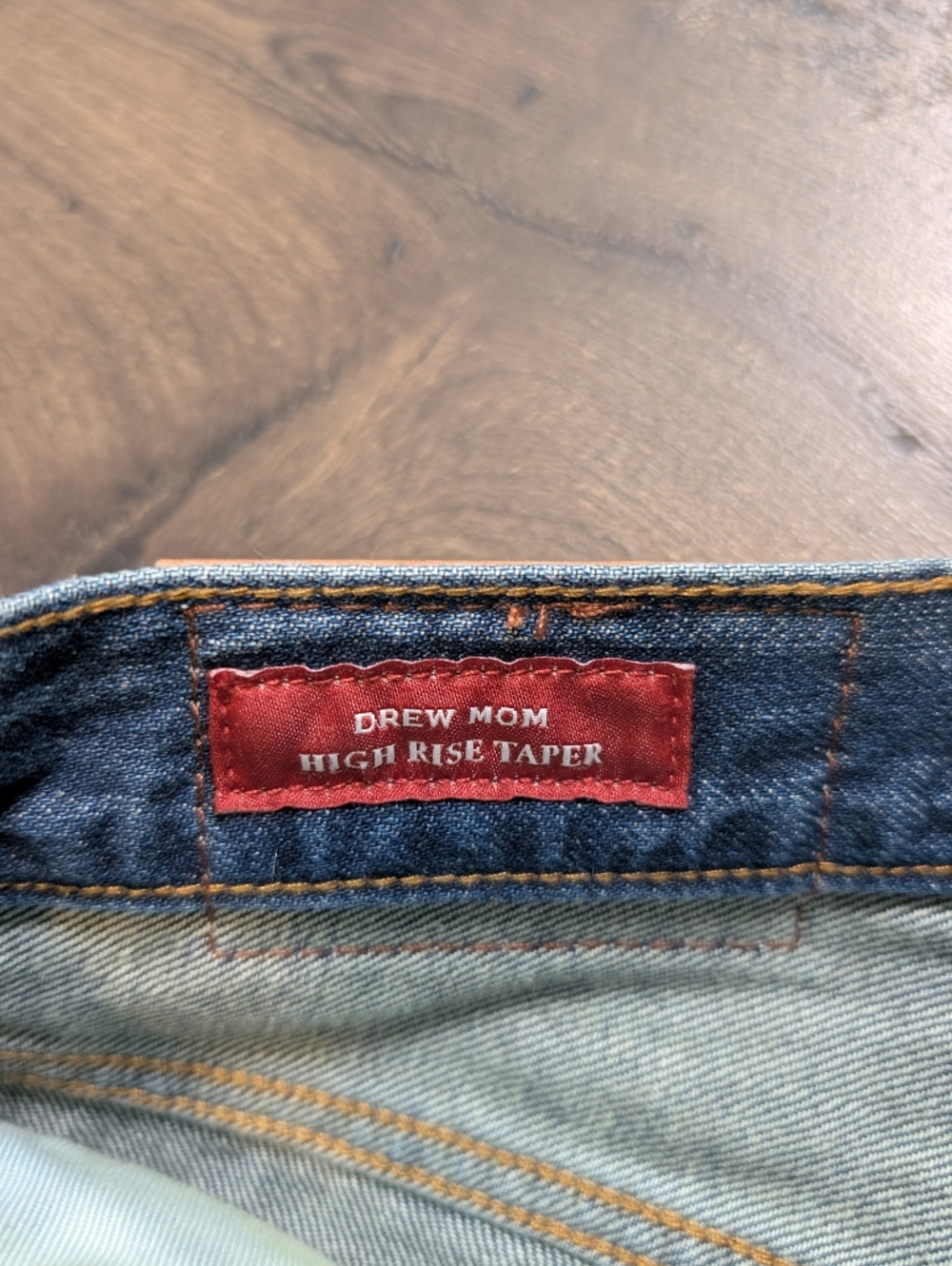Lucky Legend Lucky Brand Drew Mom High Rise Taper Jeans Bandana Detailing Size 8 - Picture 7 of 10